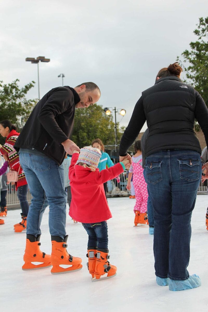 Poway Winter Festival - Family Learning to Skate