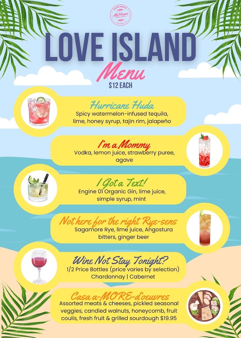 Love Island Menu-min