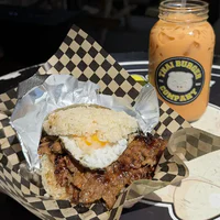 Thai sticky rice burger